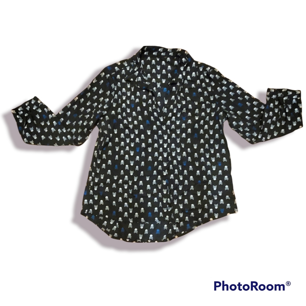 Skull Graphic Button Down